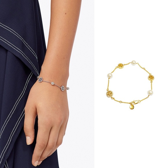 Tory Burch Gold Gemstones Circle Bracelet - Picture 13 of 16